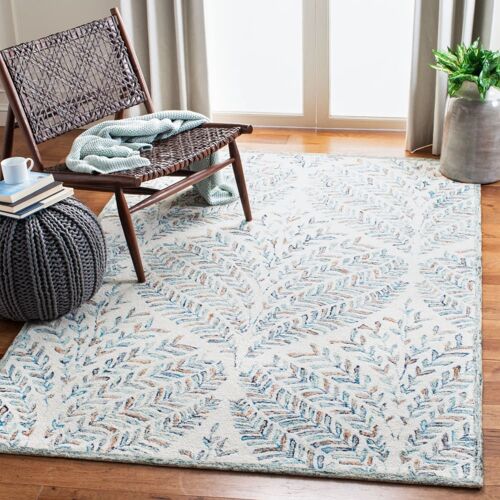Tapis Laine Ivory / Blue 183 X 274 Cm