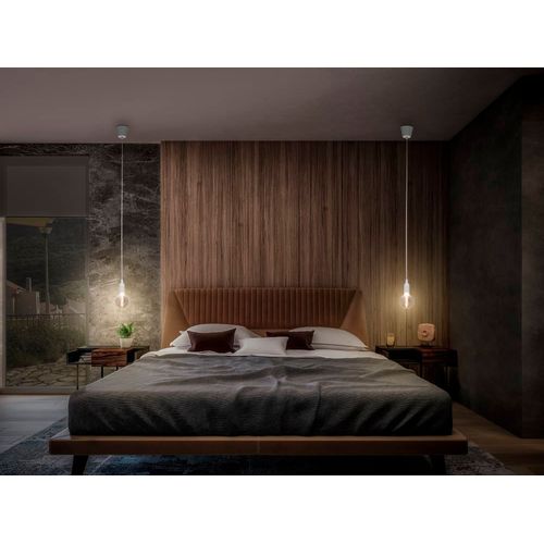 Suspension En Acier Blanc, 117cm