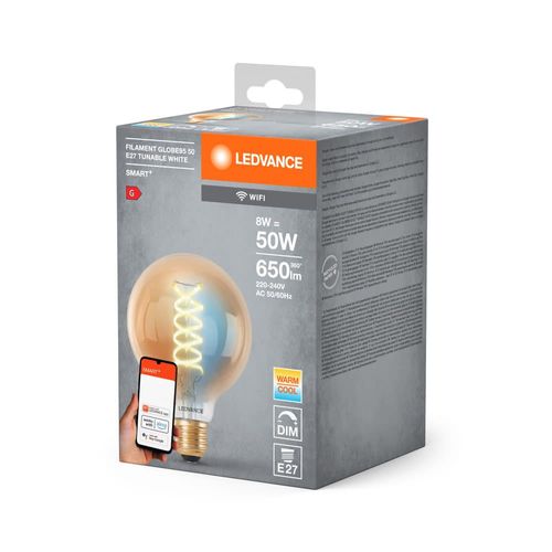 Ampoule Intelligente En Verre Doré, 9.5cm