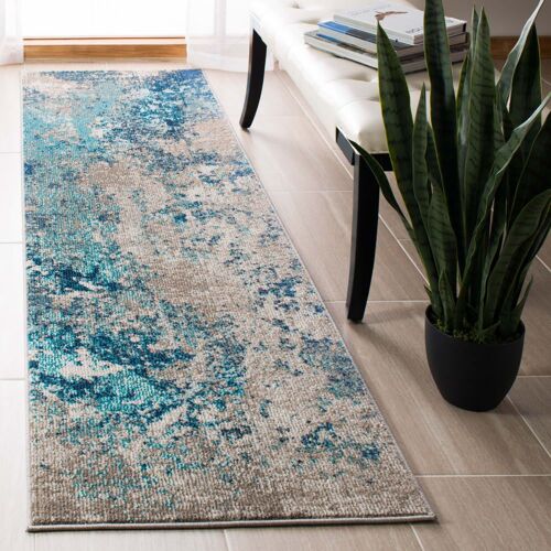 Tapis Bleu/Gris 66 X 183 Cm