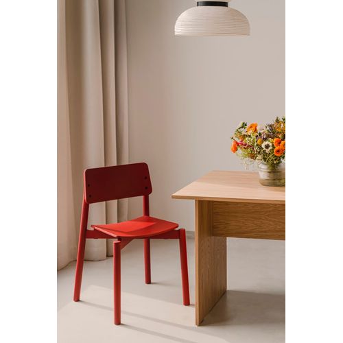 Chaise En Bois De Hêtre, Rouge