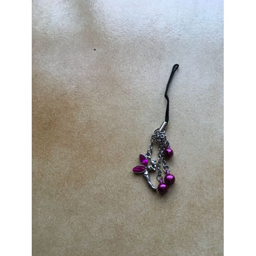 Bijou Téléphone Fée Clochette Violette