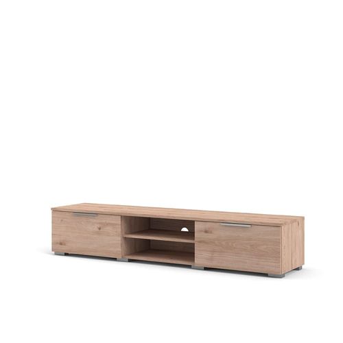 Meuble Tv 2 Tiroirs Et 2 Niches L172,7 Cm - Effet Bois Clair