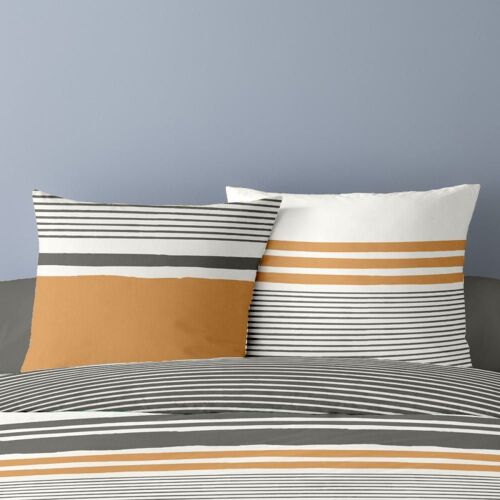 Parure De Couette 100% Coton Imprimée 260x240cm 2 Taies