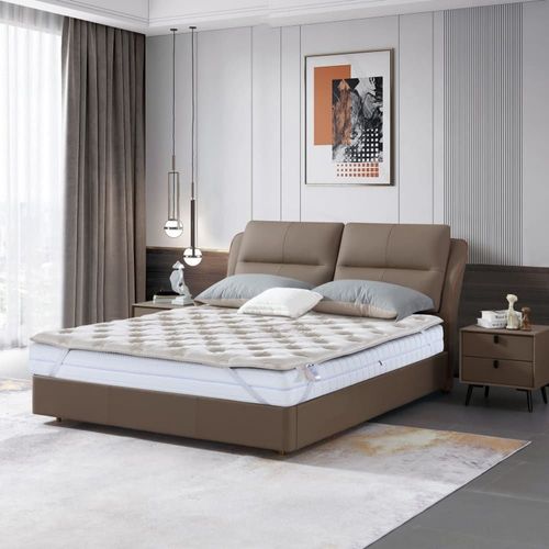 Surmatelas latex et à mémoire de forme avec tissu bambou 90x190 cm