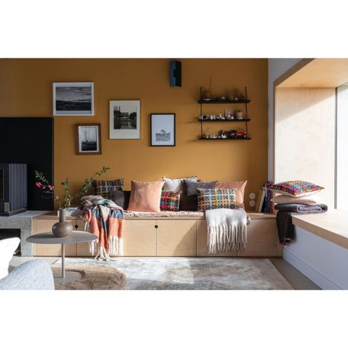 Plaid Uni En Coton Cacao 140 X 200
