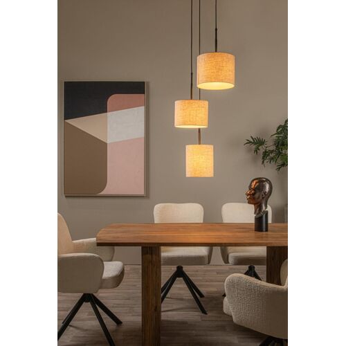 Suspension Coton 3 Lumières Crème