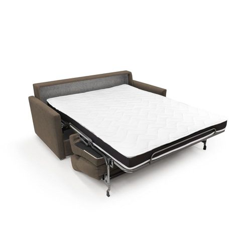 Canapé Lit Convertible En Tissu Imperméable 156 Cm Brun