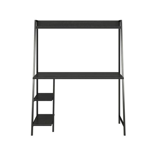 Bureau En Effet Chêne Noir Sur Métal Noir