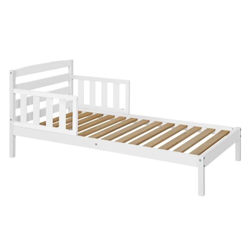 Lit enfant bois massif blanc 70x140 cm