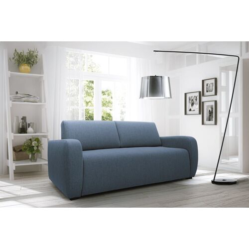 Canapé lit matelas H20 en tissu imperméable 215 cm bleu
