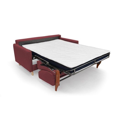 Canapé Lit Convertible En Tissu Imperméable 200 Cm Rouge