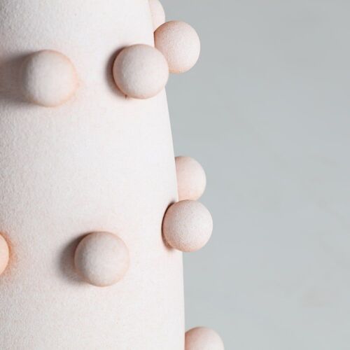 Lampe De Salon En Céramique Rose Pâle En 40x40x73 Cm - Lot De 2