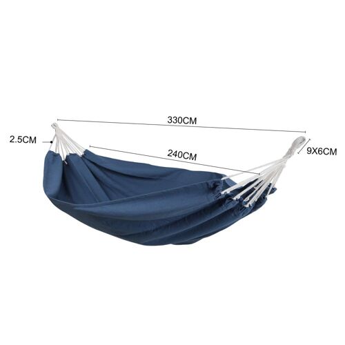 Hamac De Jardin Et Camping Capacité 200 Kg En Polyester Bleu