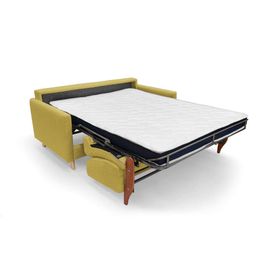 Canapé Lit Convertible En Tissu Imperméable 180 Cm Jaune