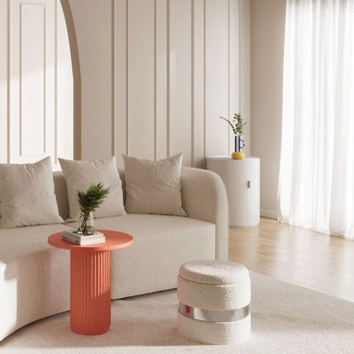 Table D'appoint Ronde Cannelée