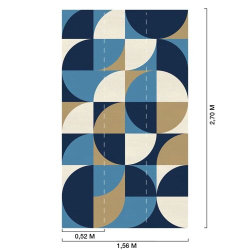 Papier peint, circulaire chambre 156x270 cm