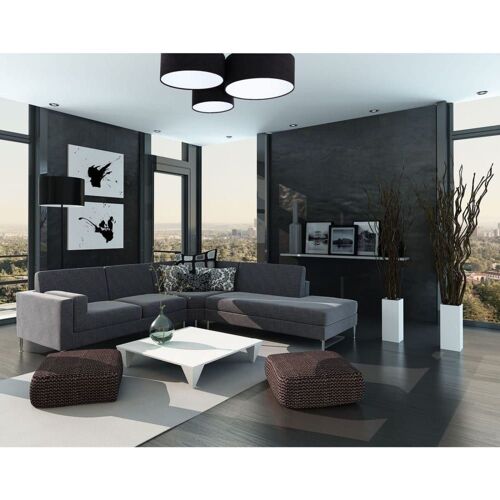 Plafonnier Tissu Noir