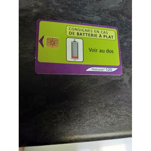 Télé Carte Consignes En Cas De Batterie A Plat