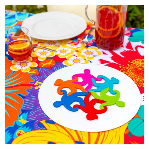 Dessous De Plat Multicolore Silicone 10 X 9 X 0 Cm