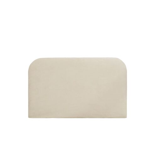 Tête de lit déhoussable en velours côtelé beige 200x110cm