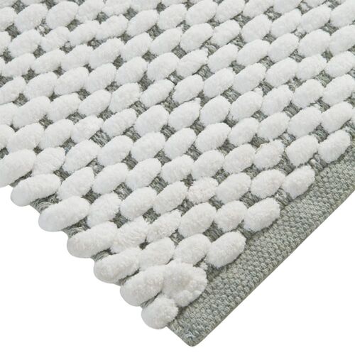 Tapis de bain et descente de lit sauge 70x120 cm