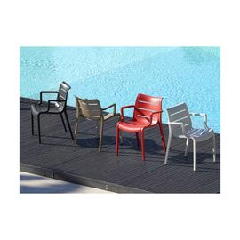 Lot De 4 Chaises De Jardin En Plastique Bleu