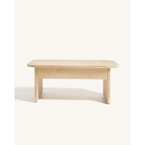Table Basse Élévatrice En Bois De Sapin Couleur Beige