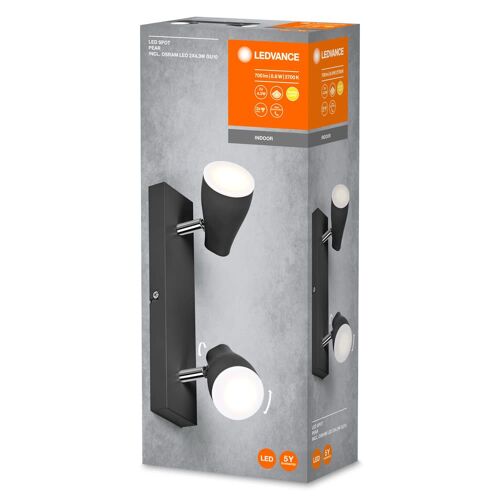 Rampe Led Spot En Pvc Noir, 26cm