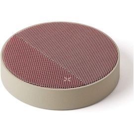 Lexon Oslo Energy Enceinte Bluetooth 5W et Station de Charge sans Fil Gris Clair/Rose