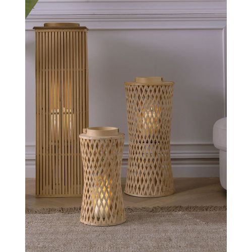Lanterne Bambou 38 Cm Naturel