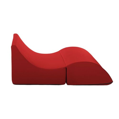 Lit pliant en similcuir rouge 100x200 cm