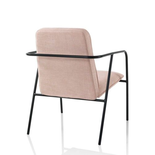 Fauteuil en tissu rose