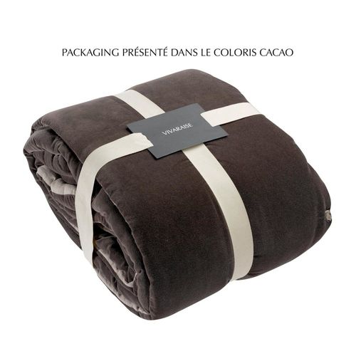 Edredon Pompons En Coton Tonnerre 80 X 180