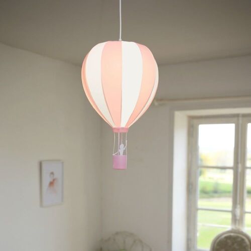 Suspension Enfants Montgolfière Rose 46cm