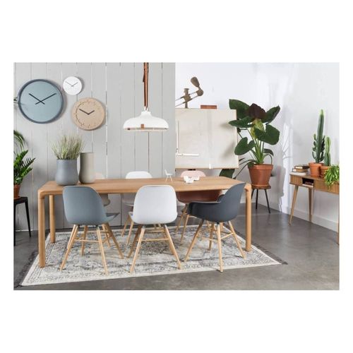 Chaise De Repas Design En Polypropylene Gris Clair