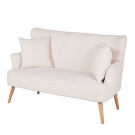 Canapé 2 Places Bouclettes Écrues