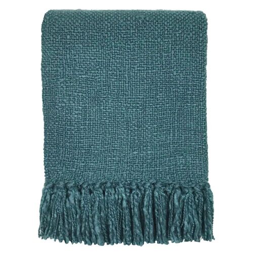 Plaid Bleu Plomb Foncé 125x150