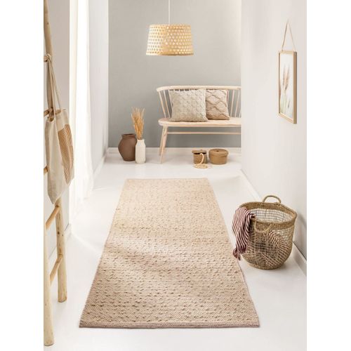 Tapis De Laine Beige 70x200