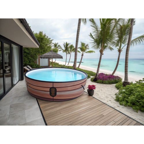 Piscine gonflable imitation bois 250cm