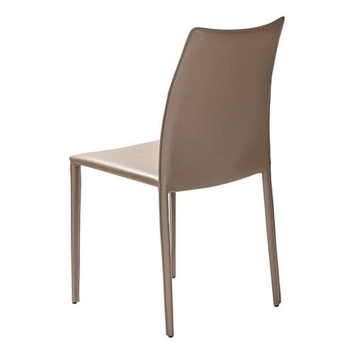 Chaise De Repas En Cuir Sable Solène