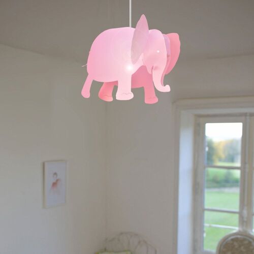 Suspension Enfants Éléphant Rose 33cm