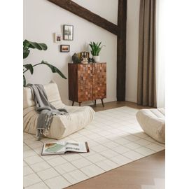 Tapis De Laine Crème 120x170