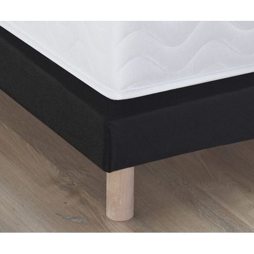 Sommier Tapissier Gris Anthracite Noir 80x200