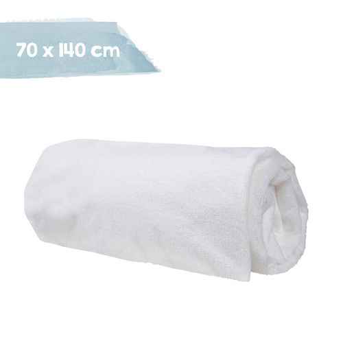 Protège matelas imperméable 60x120 - 70x140 en coton blanc