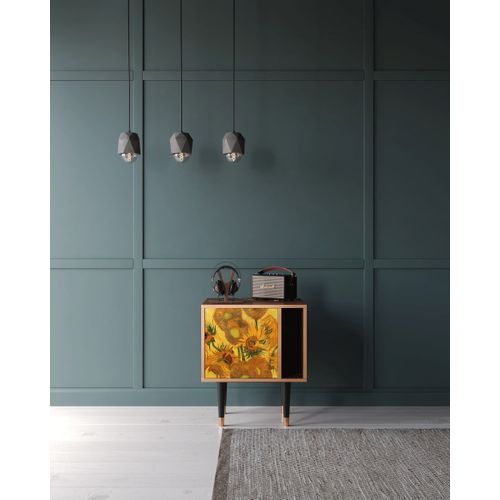 Table De Chevet Jaune 1 Porte L 58 Cm