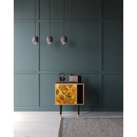 Table De Chevet Jaune 1 Porte L 58 Cm