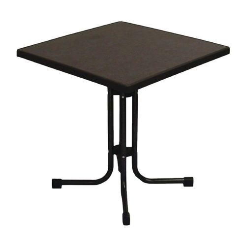 Table Carrée De Patio En Acier Noir 70x70 Cm