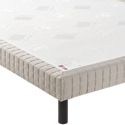 Sommier Tapissier À Lattes 15 Cm Gris Foncé 100 X 200 Cm