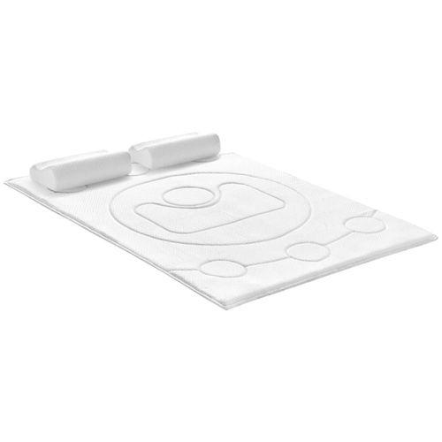 Pack 1 surmatelas 140x190 cm et 2 oreillers 50x30 cm mémoire blanc